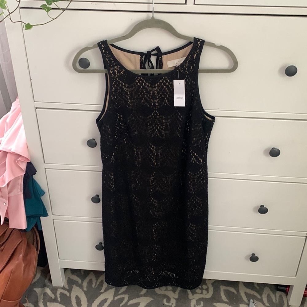 Loft size 2 black sleeveless dress!